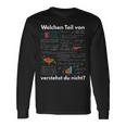 Mathematics Algebra “Welchen Teilon Matheerstehst Du Nicht” German Text On Langarmshirts Geschenkideen