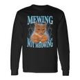 Meme Divertente Con Gatto Looksmax Meowing Cat Maglietta a maniche lunghe Ideas de regalos