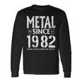 Metallo Compleanno Metallo Dal 1982 Metal Music Fan Maglietta a maniche lunghe Ideas de regalos