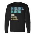 Migliore Marito Dal 2023 Anno 1 Anniversario Matrimonio Maglietta a maniche lunghe Ideas de regalos