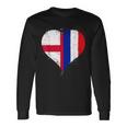 Mitad Inglés Mitad Francesa Las Banderas En Corazon Genial Camiseta de manga larga Ideas de regalos