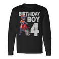 Motocross 4° Compleanno Bambini Mx 4 Anni Dirt Bike Complean Maglietta a maniche lunghe Ideas de regalos