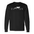 Mucca Mucche Battito Cardiaco Fattoria Mucca Agricoltore Maglietta a maniche lunghe Ideas de regalos
