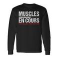 Muscles En Courseuillez Patienter Hommes Fitness Muscle T-shirt à manches longues Idées cadeaux