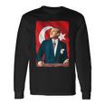 Mustafa Kemal Atatürk And Flag Langarmshirts Geschenkideen