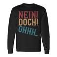 Nein Doch Ohhh Ironie Sarcasm S Langarmshirts Geschenkideen