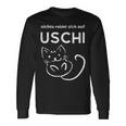 With Nichts Reimt Sich Auf Uschi Slogan With Cat Grunge Langarmshirts Geschenkideen