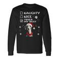 Niedlicher Whippet-Hund Weihnachten Naughty Nice Tried My Best Langarmshirts Geschenkideen