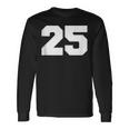 Number 25 Sports Jersey Player 25 Fan Front Printarsity Maglietta a maniche lunghe Ideas de regalos