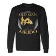 Old Man Trains Aikido Maglietta Promozionale Maglietta Aikido Maglietta a maniche lunghe Ideas de regalos