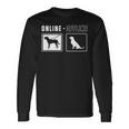Online Offline Cane Proprietario Cani Maglietta a maniche lunghe Ideas de regalos