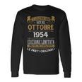 Ottobre 1954Intage Maglia 70 Compleanno Anni Uomo Donna Maglietta a maniche lunghe Ideas de regalos