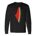 Palestine Watermelon Watermelon Palestine Map Langarmshirts Geschenkideen