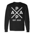 Papa Est 2025 Werdender Papa 25 Level Up Zum Papa 2025 Langarmshirts Geschenkideen