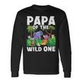 Papa Of The Wild One Compleanno Zoo Safari Jungle Maglietta a maniche lunghe Ideas de regalos