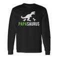 Papasaurus T-Rex Papà 2 Bambini Dino Padre Marito Dinosauro Maglietta a maniche lunghe Ideas de regalos