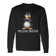 Pauschal Dagegen Penguin Saying S Langarmshirts Geschenkideen