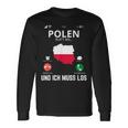 Polen Calls And I Must Go Poland Flag Langarmshirts Geschenkideen