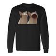 Popping Cat Meme Pop Cat Meme Maglietta a maniche lunghe Ideas de regalos