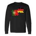 Portugal Germany Flag German Portuguese Langarmshirts Geschenkideen