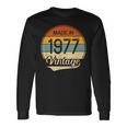 Regalo Uomo Donna 47 Compleanno -Intage Made In 1977 Maglietta a maniche lunghe Ideas de regalos