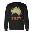 Retro Australia Day Australia Mappa Outback Australiano Maglietta a maniche lunghe Ideas de regalos
