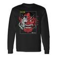 Retro Oni Streetwear Hannya Japanese Demon Cyber Kanji Maglietta a maniche lunghe Ideas de regalos
