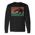 Retrointage Snowboard For Snowboarder Langarmshirts Geschenkideen