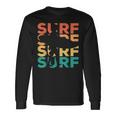 Retrointage Surfing For Surfer And Wave Rider Langarmshirts Geschenkideen