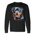 Ritratto Di Cane Rottweiler Maglietta a maniche lunghe Ideas de regalos