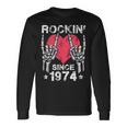 Rockin Since 1974 Rock&Roll Compleanno Retro Rock And Roll Maglietta a maniche lunghe Ideas de regalos