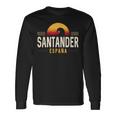 Santander Cantabria Spagna Santander España Retro Wave Logo Maglietta a maniche lunghe Ideas de regalos