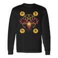 Satana Anticristo Capra Lucifero Diavolo 666 Occulto Maglietta a maniche lunghe Ideas de regalos