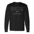 Seattle Washington Est 1851 Regalo Di Souvenir Con Mappa Di Stato Maglietta a maniche lunghe Ideas de regalos