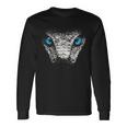 Serpiente Animal Motivo Ojos Azules Arte Serpiente Camiseta de manga larga Ideas de regalos