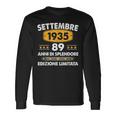 Settembre 1935 89 Anni Compleanno Uomo Donna 1935 Maglietta a maniche lunghe Ideas de regalos