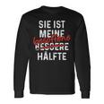 Sie Ist Meine Besoffene Hälfte Kostüm Bier Spruch Geschenk Maglietta a maniche lunghe Ideas de regalos