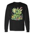 Simpatico Dinosauro Triceratopo Con Fiori I Triceratopo Maglietta a maniche lunghe Ideas de regalos