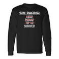 Simracing Gaming Sring Wheel Racing Game Simulator Langarmshirts Geschenkideen