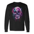 Skeleton Skull Biker Rocker Skull Punk Rock Langarmshirts Geschenkideen