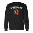 Speedcubing Rubik Rubix Rubics Cube Speedsolving Speedcubing Maglietta a maniche lunghe Ideas de regalos