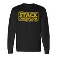 Stack Overflow With You Devops Programmer Java Python Linux Maglietta a maniche lunghe Ideas de regalos