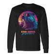 Synthwave Polish Beaver Meme Bober Kurwa Ja Pierdole Bobr Langarmshirts Geschenkideen