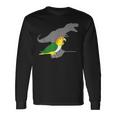 T-Rex Birb Memee Dinosaur Parrot Langarmshirts Geschenkideen