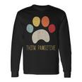 Think Pawsitive Zampa Di Cane Cucciolointage Maglietta a maniche lunghe Ideas de regalos