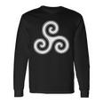 Triskelion Simbolo Druido Celtico Triskeles Neopaganismo Maglietta a maniche lunghe Ideas de regalos