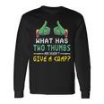 Two Thumbs And Doesn't Give A - Scrubs Maglietta a maniche lunghe Ideas de regalos