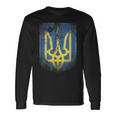 Ukraine Flag Crest Flag Logo Ukraine Langarmshirts Geschenkideen