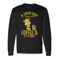 Une Bonne Journée Commence Avec Le Café Et Les Girafes T-shirt à manches longues Idées cadeaux
