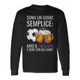 Uomo Sono Un Uomo Semplice Amo Il Cagliari Maglietta a maniche lunghe Ideas de regalos